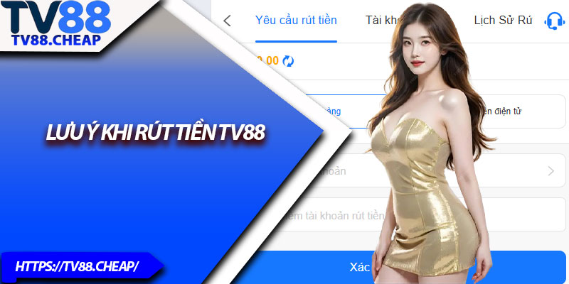 Rút Tiền TV88 – Hướng Dẫn Giao Dịch Nhanh Và Bảo Mật 4 Lưu ý khi rút tiền TV88